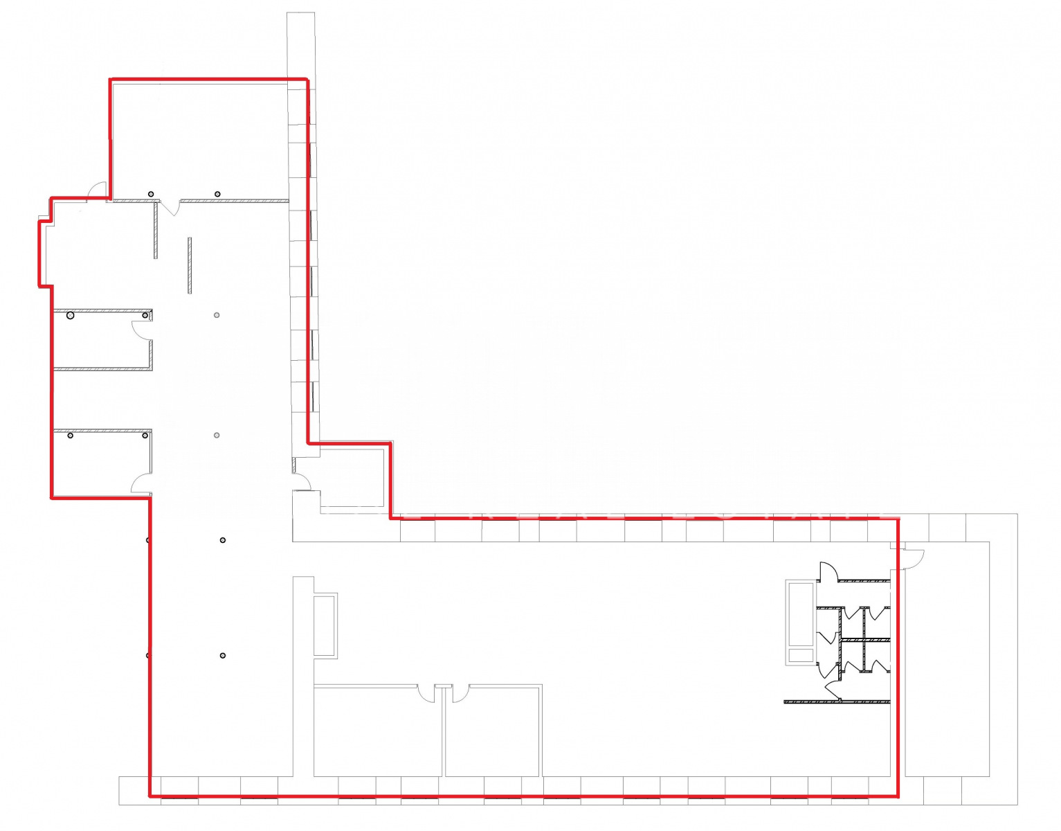 Планировка офиса 630.38 м², 3 этаж, Бизнес-центр «Красная Роза», БЦ «Мамонтов»